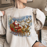 Retro Santa Sweatshirt - Natural
