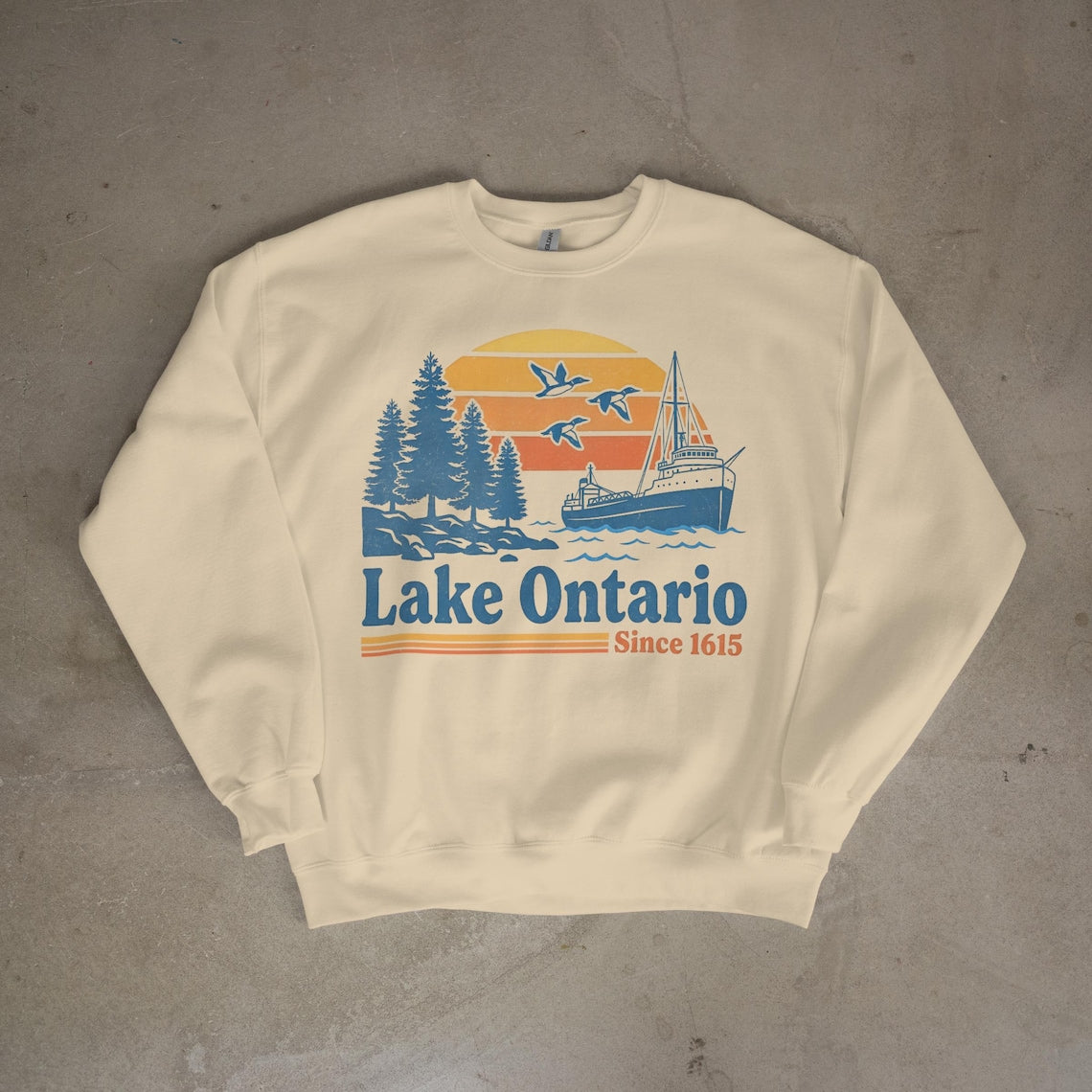 Vintage Lake Ontario Sweatshirt - Natural