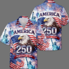 USA 250th Anniversary Hawaiian Shirt, America 250 Button Shirt, Patriotic Eagle, Statue Of Liberty, 250 Years Of Freedom and Faith Gift HCP