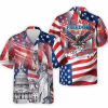 USA 250th Anniversary Hawaiian Shirt, America 250 Button Shirt, Patriotic Eagle, Statue Of Liberty, 250 Years Of Freedom and Faith Gift HCP