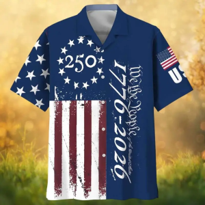 Retro Hawaii 250 Years of Freedom 1776 - 2026 Eagle Patriotic Shirt Statue Of Liberty, US Flag, Liberty Bell, 250th Anniversary Hawaiian Shirt V2